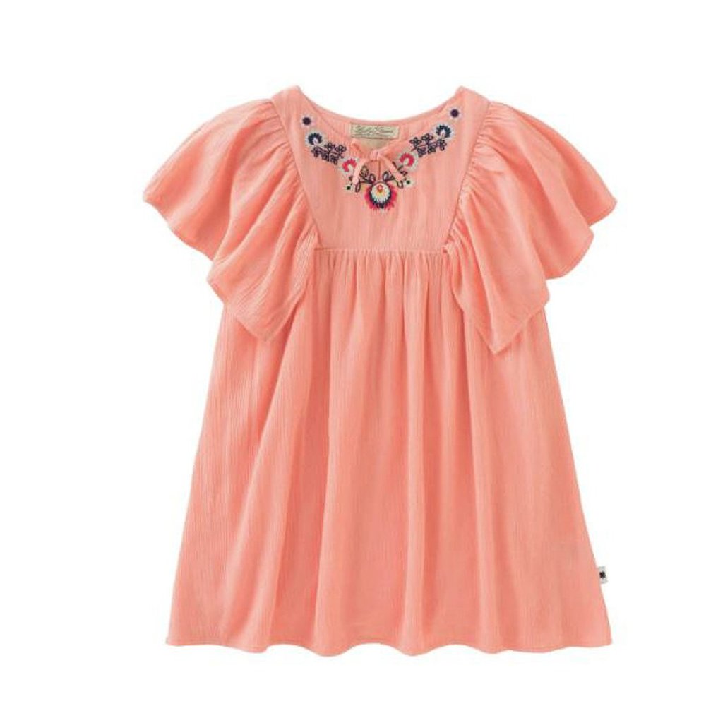 NWT Lucky Brand Coral Embroidered Dress